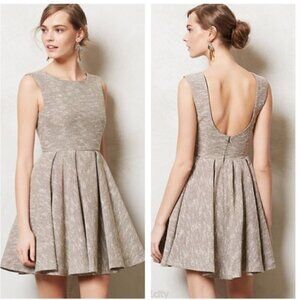 Anthropologie Paper Crown Shimmered Tweed Dress Size S
